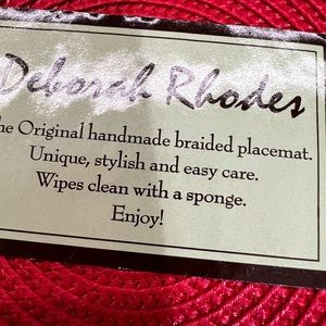 Red Handbraided Placemats